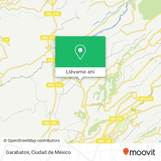 Mapa de Garabatos, Vialidad de la Barranca 6 Club de Golf Residencial 52787 Huixquilucan, México