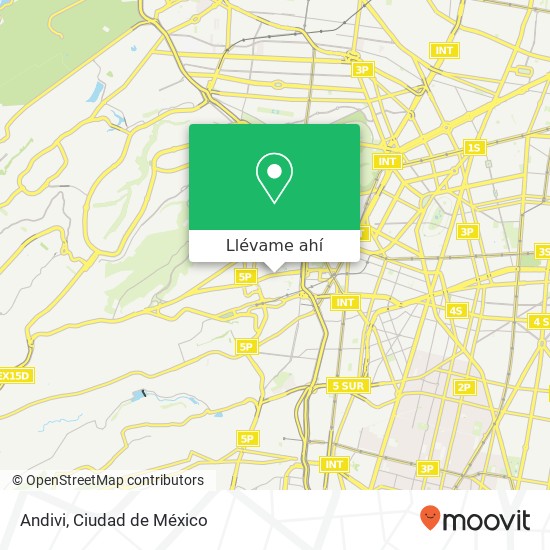 Mapa de Andivi, Avenida Observatorio Cove 01120 Álvaro Obregón, Distrito Federal
