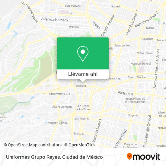 Mapa de Uniformes Grupo Reyes