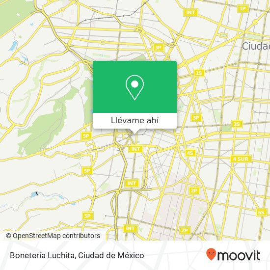 Mapa de Bonetería Luchita, José Martí Tacubaya 11870 Miguel Hidalgo, Distrito Federal