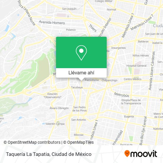 Mapa de Taquería La Tapatia