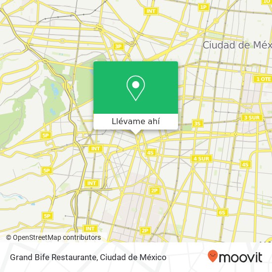 Mapa de Grand Bife Restaurante, Avenida Nuevo León Escandón 11800 Miguel Hidalgo, Distrito Federal