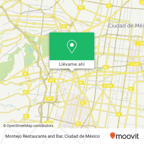 Mapa de Montejo Restaurante and Bar, Avenida Benjamín Franklin 261 Hipódromo 06100 Cuauhtémoc, Distrito Federal