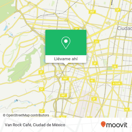 Mapa de Van Rock Café, Avenida Jalisco 145 Tacubaya 11870 Miguel Hidalgo, Ciudad de México