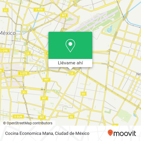 Mapa de Cocina Economica Mana, Calle 73 Puebla 15020 Venustiano Carranza, Ciudad de México