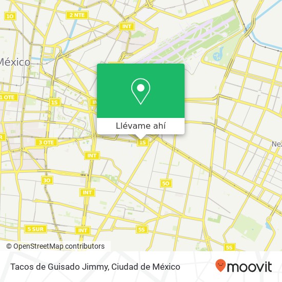 Mapa de Tacos de Guisado Jimmy, General Francisco Morazán Puebla 15020 Venustiano Carranza, Ciudad de México