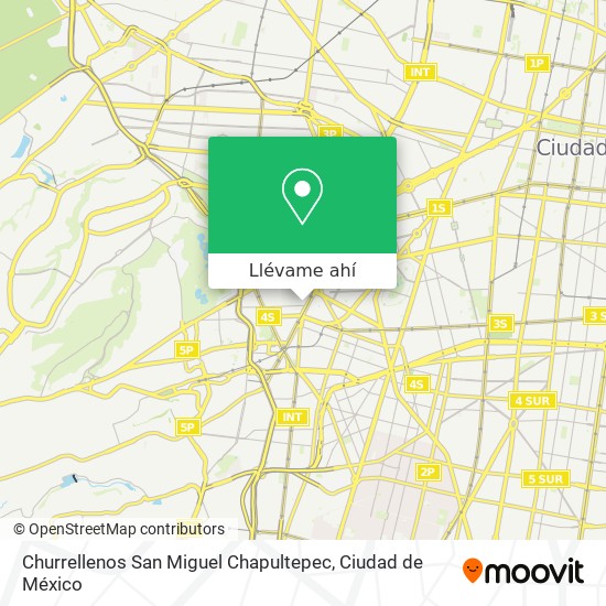 Mapa de Churrellenos San Miguel Chapultepec
