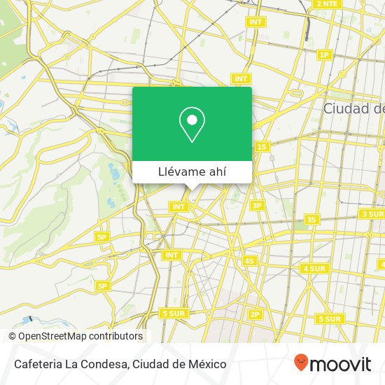 Mapa de Cafeteria La Condesa, Zamora Condesa 06140 Cuauhtémoc, Distrito Federal