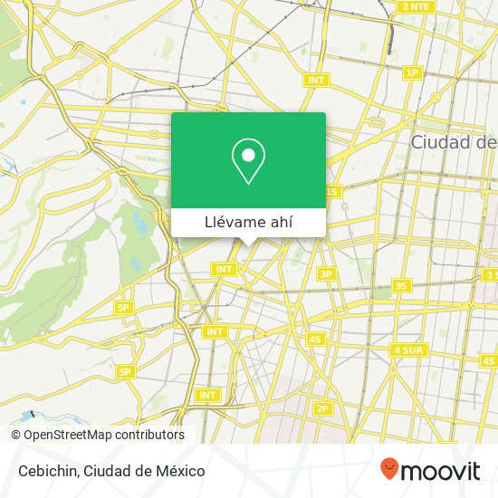Mapa de Cebichin, Pachuca 136 Condesa 06140 Cuauhtémoc, Ciudad de México