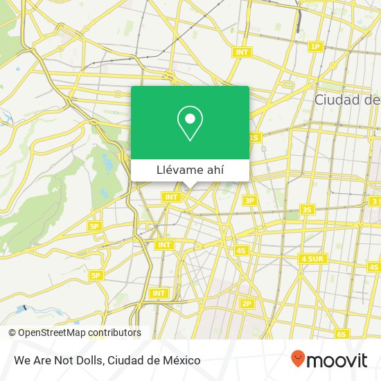 Mapa de We Are Not Dolls, Avenida Michoacán Hipódromo de la Condesa 06170 Cuauhtémoc, Distrito Federal