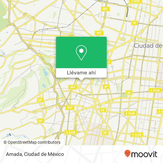 Mapa de Amada, Avenida Vicente Suárez Condesa 06140 Cuauhtémoc, Distrito Federal