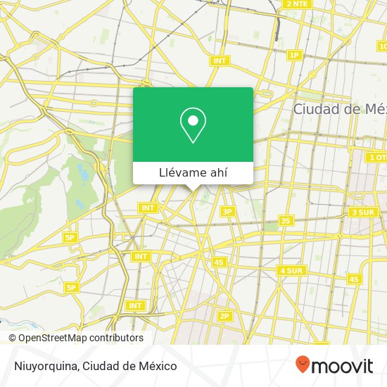 Mapa de Niuyorquina, Avenida Tamaulipas 30 Hipódromo 06100 Cuauhtémoc, Ciudad de México