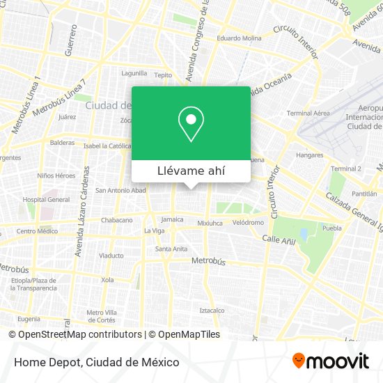 Mapa de Home Depot