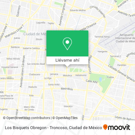 Mapa de Los Bisquets Obregon - Troncoso