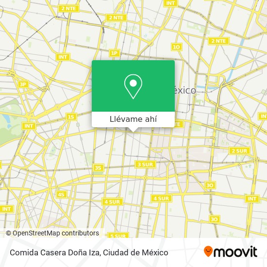Mapa de Comida Casera Doña Iza