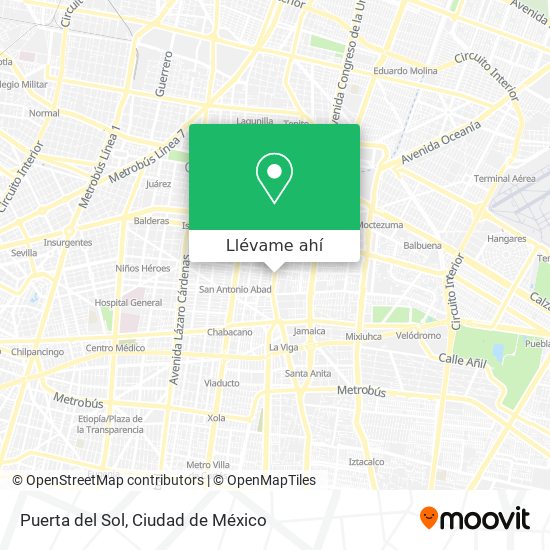 Cómo llegar a Puerta del Sol en Cuauhtémoc en Autobús o Metro?