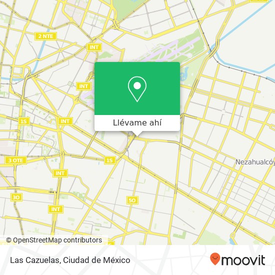 Mapa de Las Cazuelas, Avenida Río Churubusco Pantitlán 08100 Iztacalco, Distrito Federal