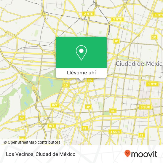 Mapa de Los Vecinos, Avenida Chapultepec Juárez 06600 Cuauhtémoc, Distrito Federal
