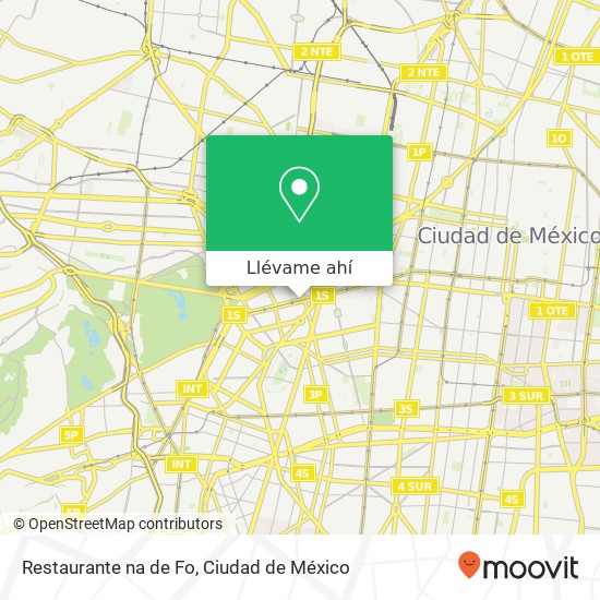 Mapa de Restaurante na de Fo, Avenida Chapultepec Juárez 06600 Cuauhtémoc, Ciudad de México