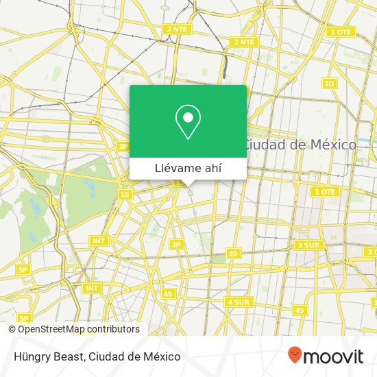 Mapa de Hüngry Beast, Orizaba 37 Roma Norte 06700 Cuauhtémoc, Ciudad de México