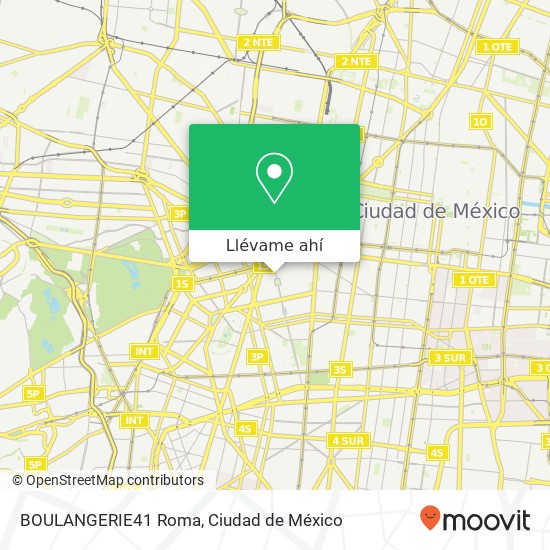 Mapa de BOULANGERIE41 Roma, Orizaba 39 Roma Norte 06700 Cuauhtémoc, Ciudad de México