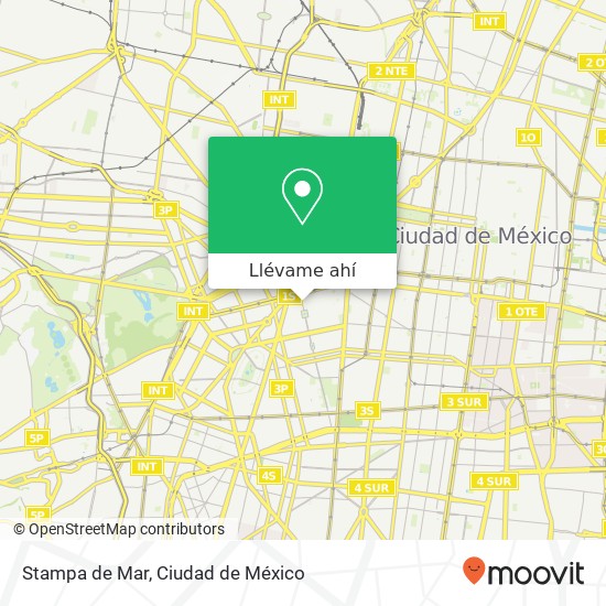 Mapa de Stampa de Mar, Puebla Roma Norte 06700 Cuauhtémoc, Distrito Federal