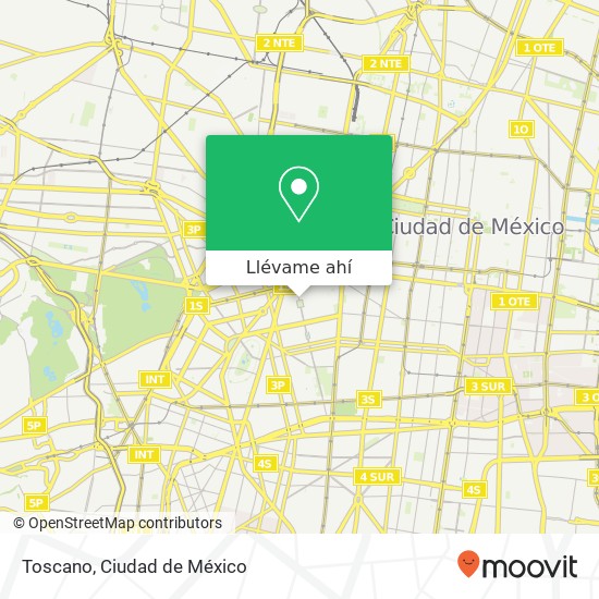 Mapa de Toscano, Orizaba 42 Roma Norte 06700 Cuauhtémoc, Distrito Federal