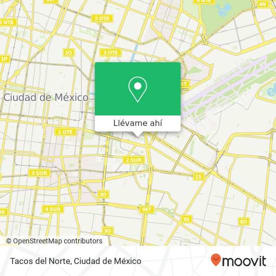 Mapa de Tacos del Norte, Cecilio Robelo Jardín Balbuena 15900 Venustiano Carranza, Distrito Federal