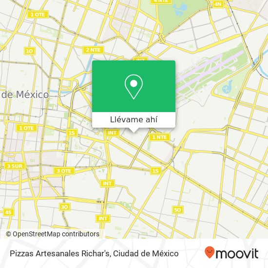 Mapa de Pizzas Artesanales Richar's, Gobierno del Distrito Federal 15700 Venustiano Carranza, Ciudad de México