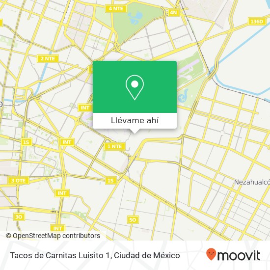 Mapa de Tacos de Carnitas Luisito 1, Ernesto Uruchurtu Peralta Adolfo López Mateos 15670 Venustiano Carranza, Distrito Federal