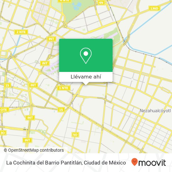 Mapa de La Cochinita del Barrio Pantitlán, La Luz 70 Pantitlán 08100 Iztacalco, Ciudad de México