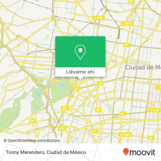 Mapa de Tonny Merendero, Río Atoyac 85 Colonia Cuauhtémoc 06500 Cuauhtémoc, Ciudad de México