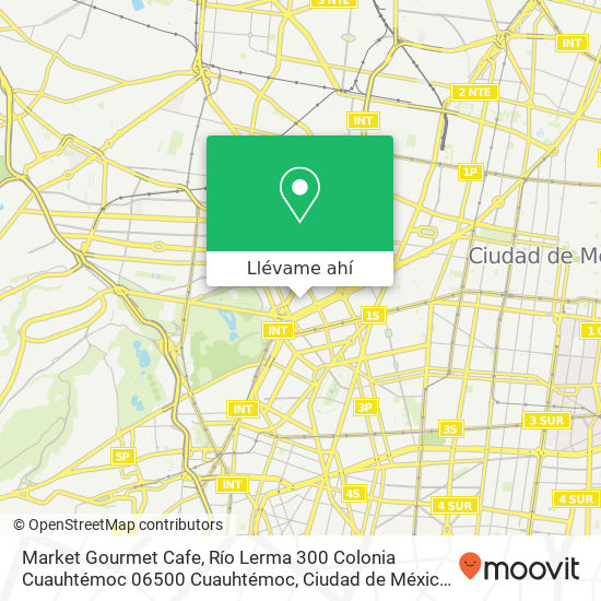 Mapa de Market Gourmet Cafe, Río Lerma 300 Colonia Cuauhtémoc 06500 Cuauhtémoc, Ciudad de México