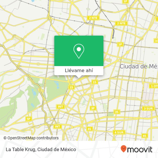 Mapa de La Table Krug, Paseo de la Reforma 439 Colonia Cuauhtémoc 06500 Cuauhtémoc, Distrito Federal