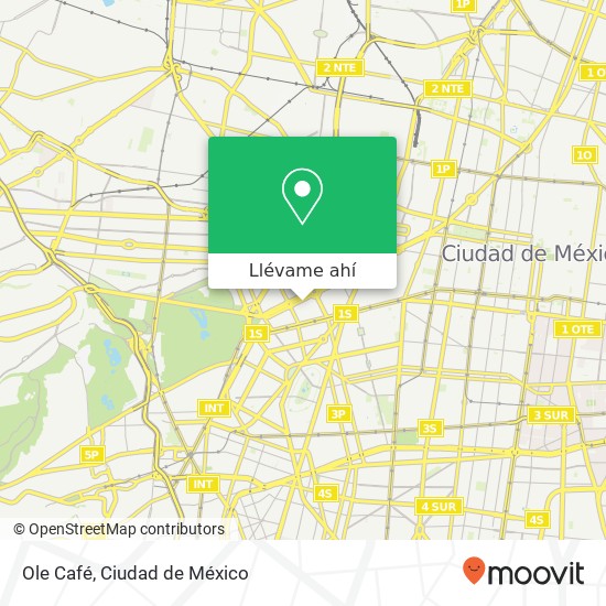 Mapa de Ole Café, Oxford Juárez 06600 Cuauhtémoc, Distrito Federal
