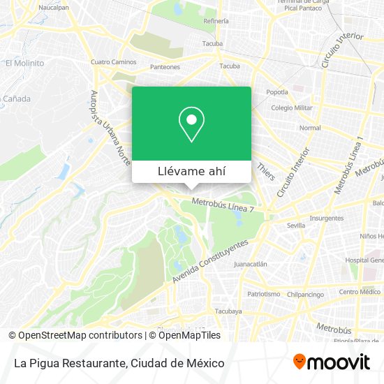 Mapa de La Pigua Restaurante