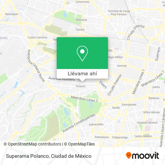 Mapa de Superama Polanco