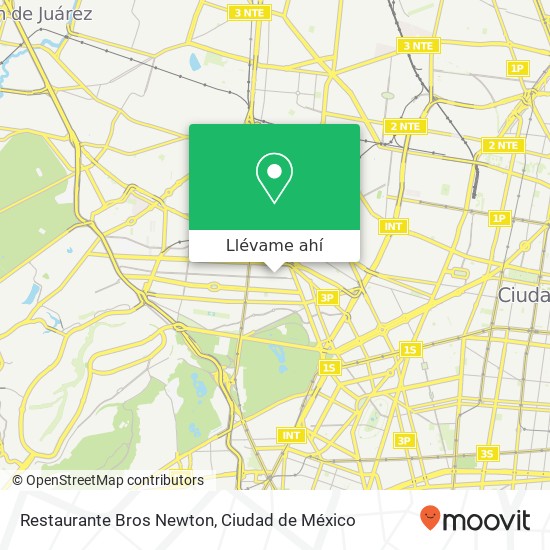 Mapa de Restaurante Bros Newton, Calle Isaac Newton 226 Chapultepec Morales 11580 Miguel Hidalgo, Ciudad de México