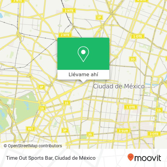 Mapa de Time Out Sports Bar, Paseo de la Reforma 1 Tabacalera 06030 Cuauhtémoc, Ciudad de México