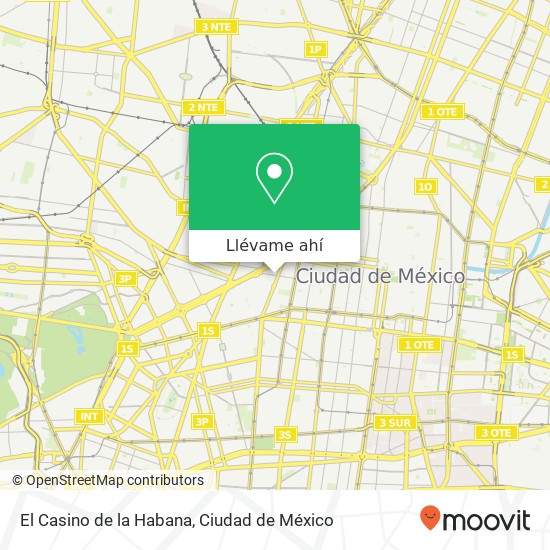 Mapa de El Casino de la Habana, Avenida Morelos Juárez 06600 Cuauhtémoc, Distrito Federal