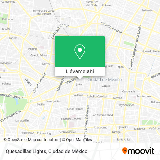 Mapa de Quesadillas Lights