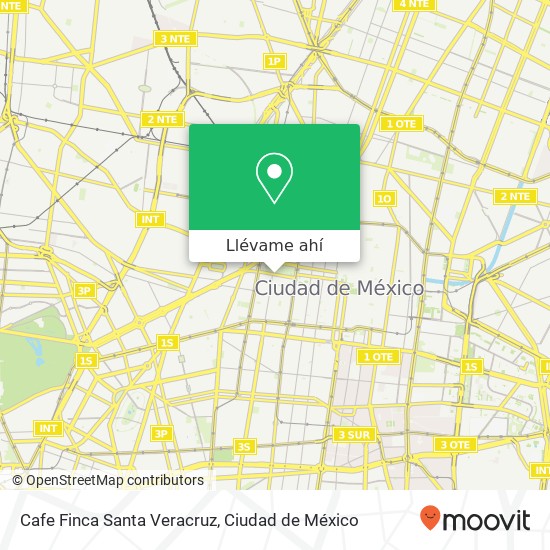 Mapa de Cafe Finca Santa Veracruz, Avenida Juárez Centro 06010 Cuauhtémoc, Ciudad de México