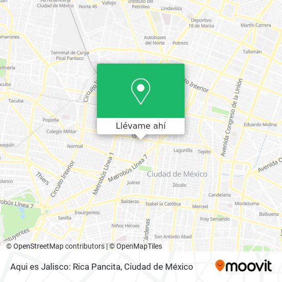 Mapa de Aqui es Jalisco: Rica Pancita
