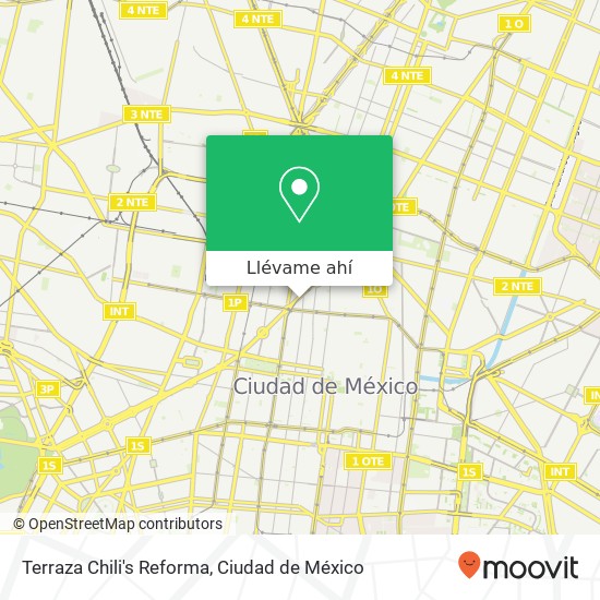 Mapa de Terraza Chili's Reforma, Paseo de la Reforma 222 Conj Hab Morelos 06200 Cuauhtémoc, Distrito Federal