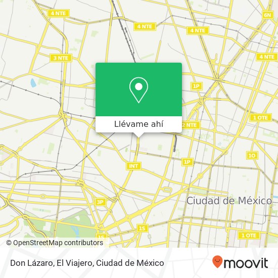 Mapa de Don Lázaro, El Viajero, Avenida Instituto Técnico Industrial 241 Santa María La Ribera 06400 Cuauhtémoc, Ciudad de México