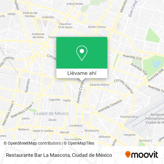 Mapa de Restaurante Bar La Mascota