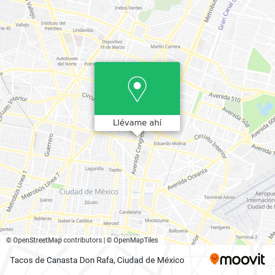 Mapa de Tacos de Canasta Don Rafa