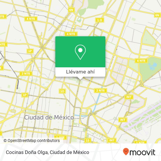 Mapa de Cocinas Doña Olga, Avenida Congreso de La Unión 91 Felipe Ángeles 15310 Venustiano Carranza, Ciudad de México