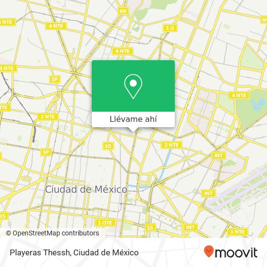 Mapa de Playeras Thessh, Calle Yurécuaro Popular Rastro 15220 Venustiano Carranza, Distrito Federal