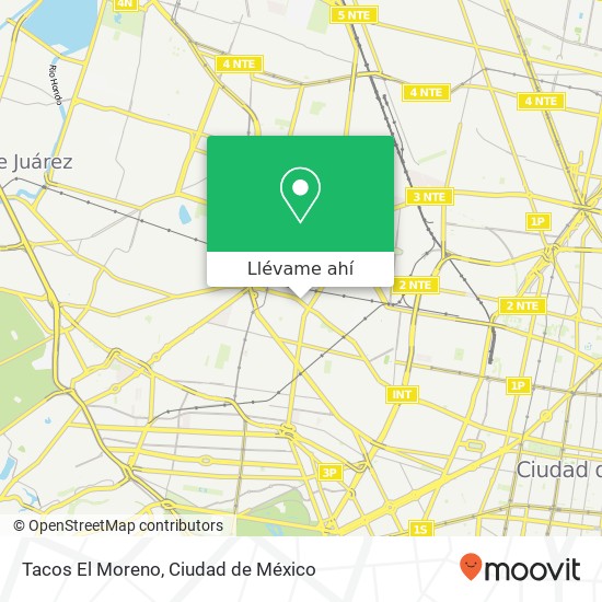 Mapa de Tacos El Moreno, Calzada México Tacuba Popotla 11400 Miguel Hidalgo, Ciudad de México